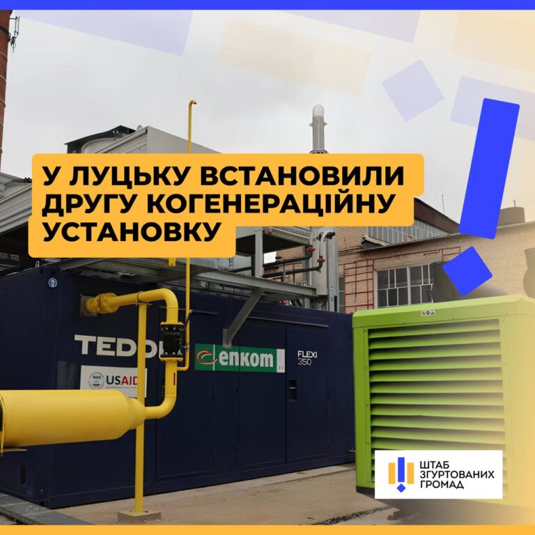 У Луцьку встановили вже другу когенераційну установку